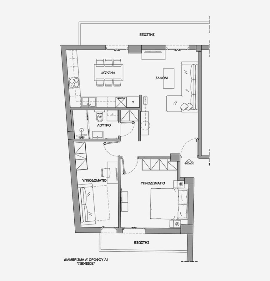 La Larissa Luxury Apartments Peneus Kültér fotó
